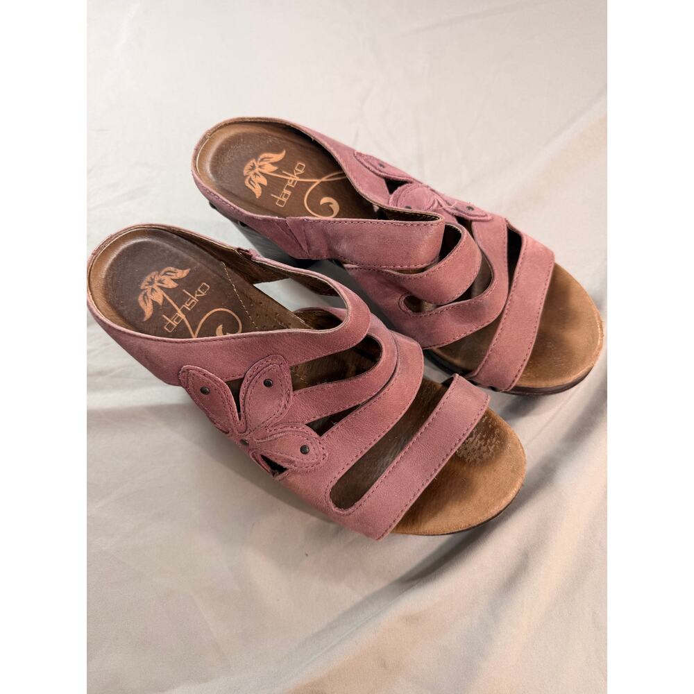 Dansko Nigella Dusty Rose Leather slip on sandals size 37 - Picture 2 of 10